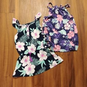 Carter's Tropical floral print top set